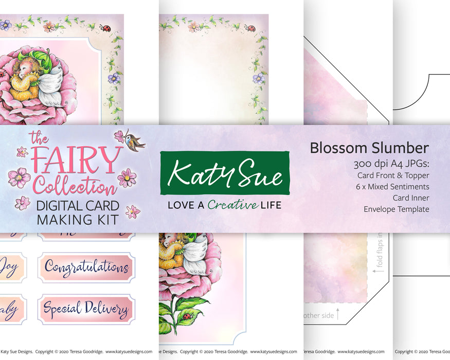 Die Fairy Collection Blossom Slumber | Digitales Kartenherstellungsset