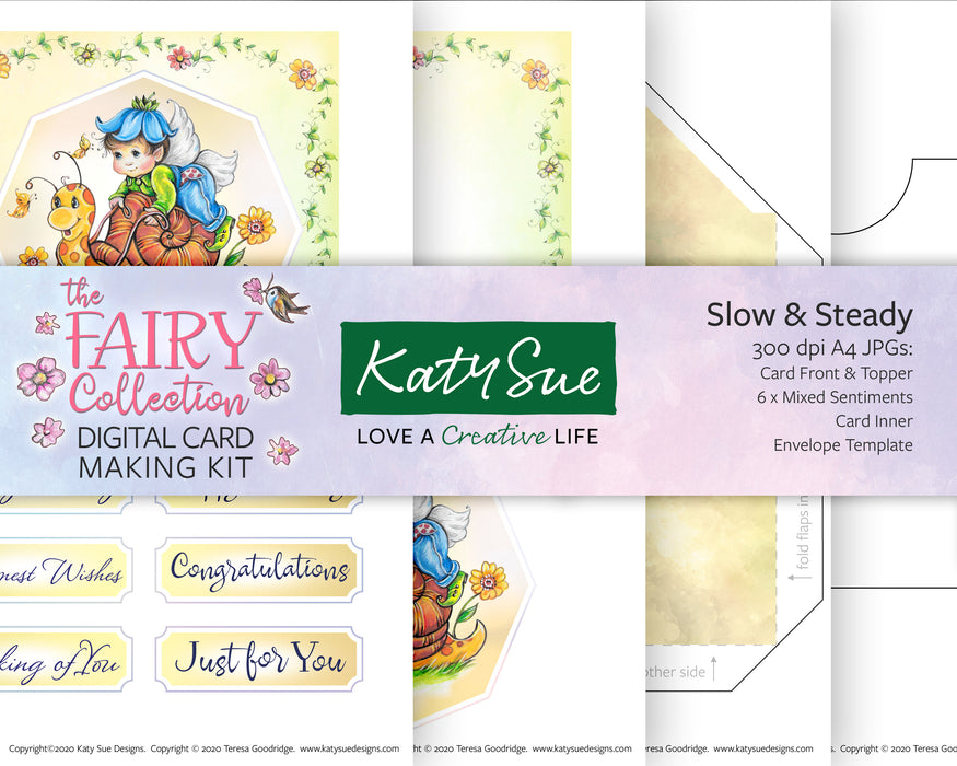 Die Fairy Collection Slow and Steady | Digitales Kartenherstellungsset