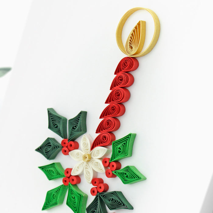 Traditionelles Miniatur-Quilling-Set für Weihnachten