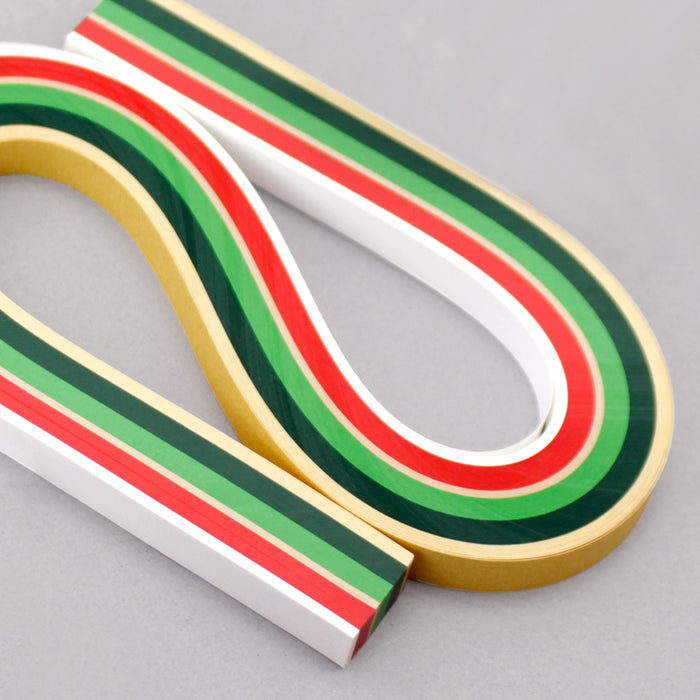 Traditionelle Weihnachts-Quilling-Streifen, 10 mm, Auswahl, 142 Stück