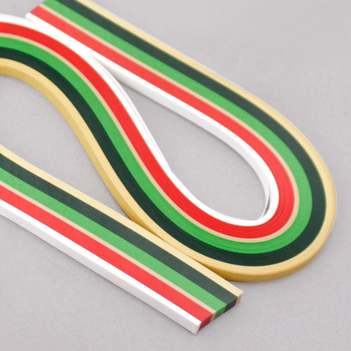 Traditionelle weihnachtliche 5-mm-Quilling-Streifen-Auswahl, Packung mit 142 Stück