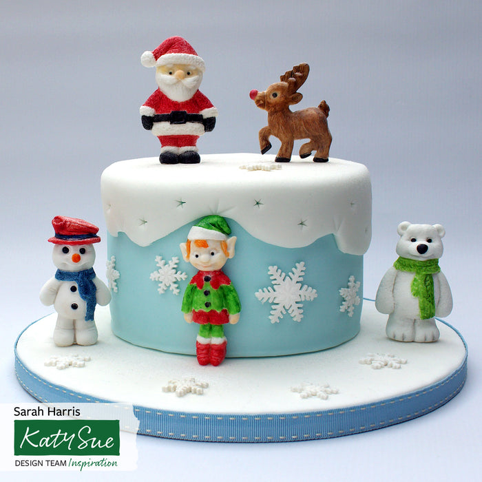 Christmas elf cake topper edible muffin image decoration bake Santa Claus |  eBay