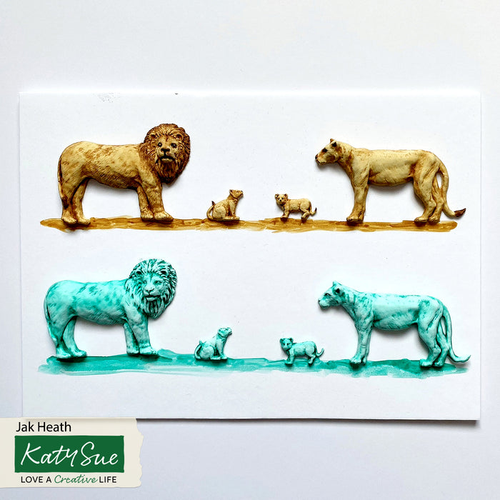 Lion Family Silicone Mould