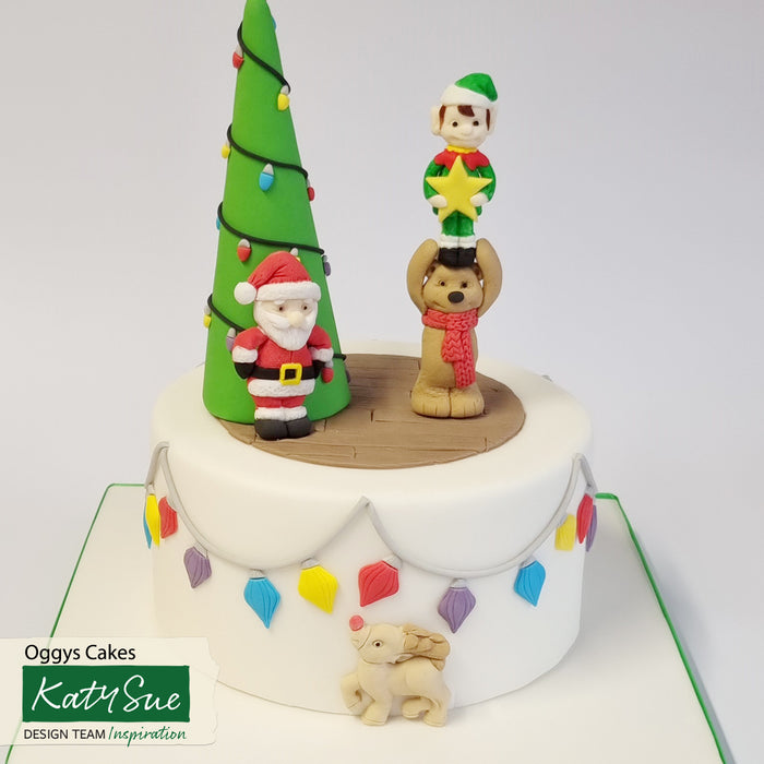 Santa, Rudolph and Cheeky Elf Cake | Baking, Recipes and Tutorials - The  Pink Whisk