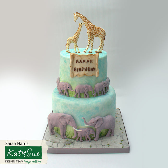 Giraffe Mother and Baby Silicone Mould