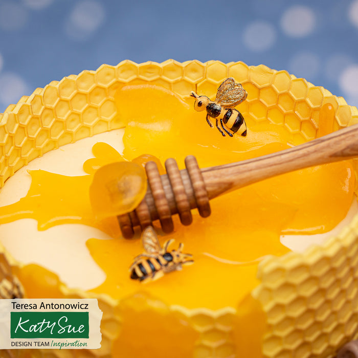 Cute Honey Bee Fondant Mold - 3d Silicone Honeycomb Candy Mold For