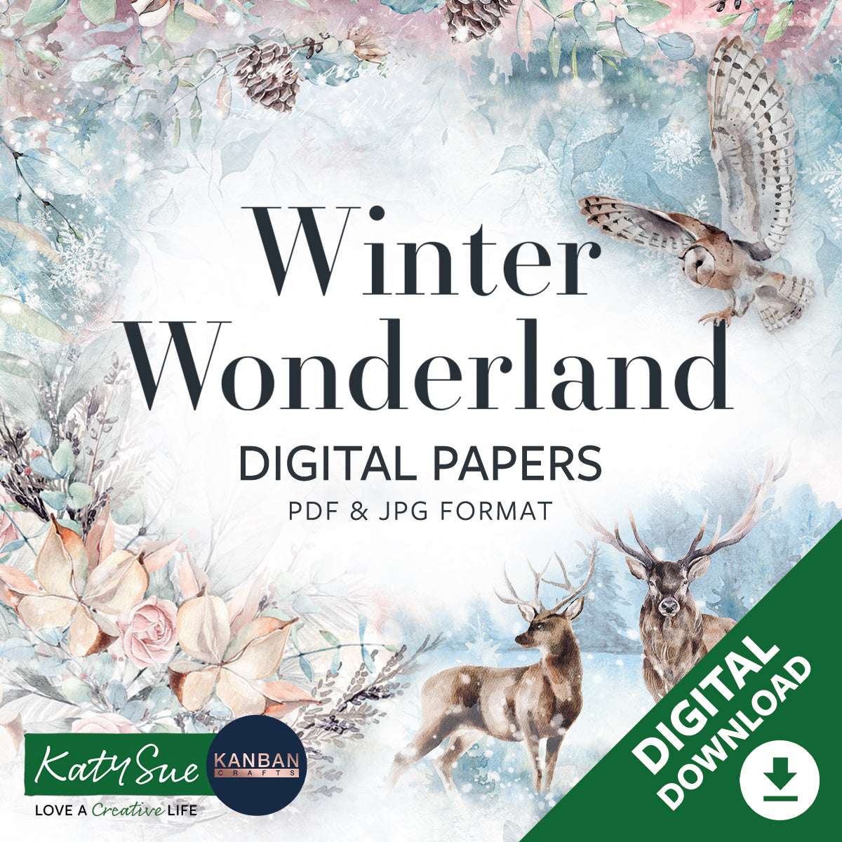 Winter Wonderland Digital Papers Collection