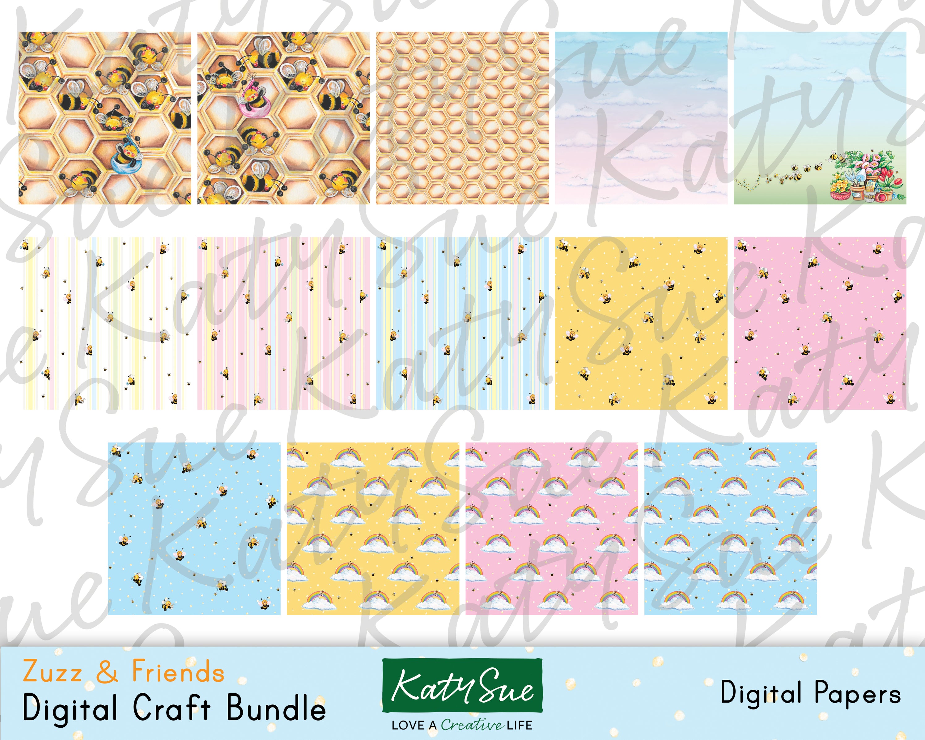 Zuzz & Friends | Digital Craft Bundle l Katy Sue Designs