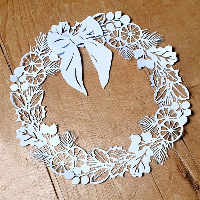 Christmas Wreath Paper Cutting Digital Template